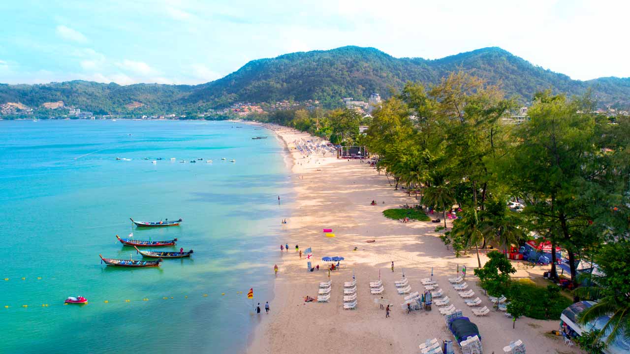 airel view of patong beach phuket