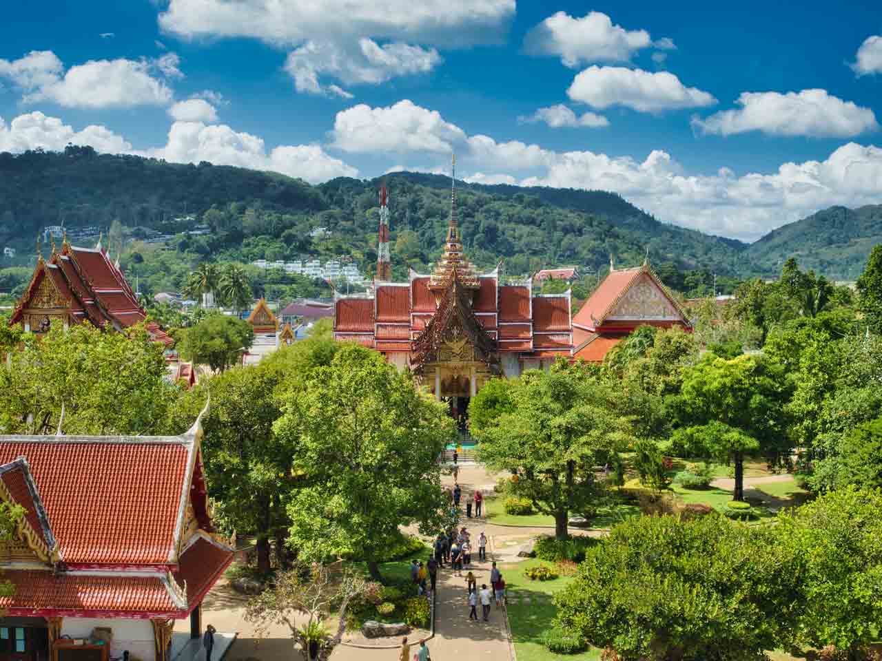 Things to do in Phuket, Thailand: Enjoy a view of temples, jungle and mountain.