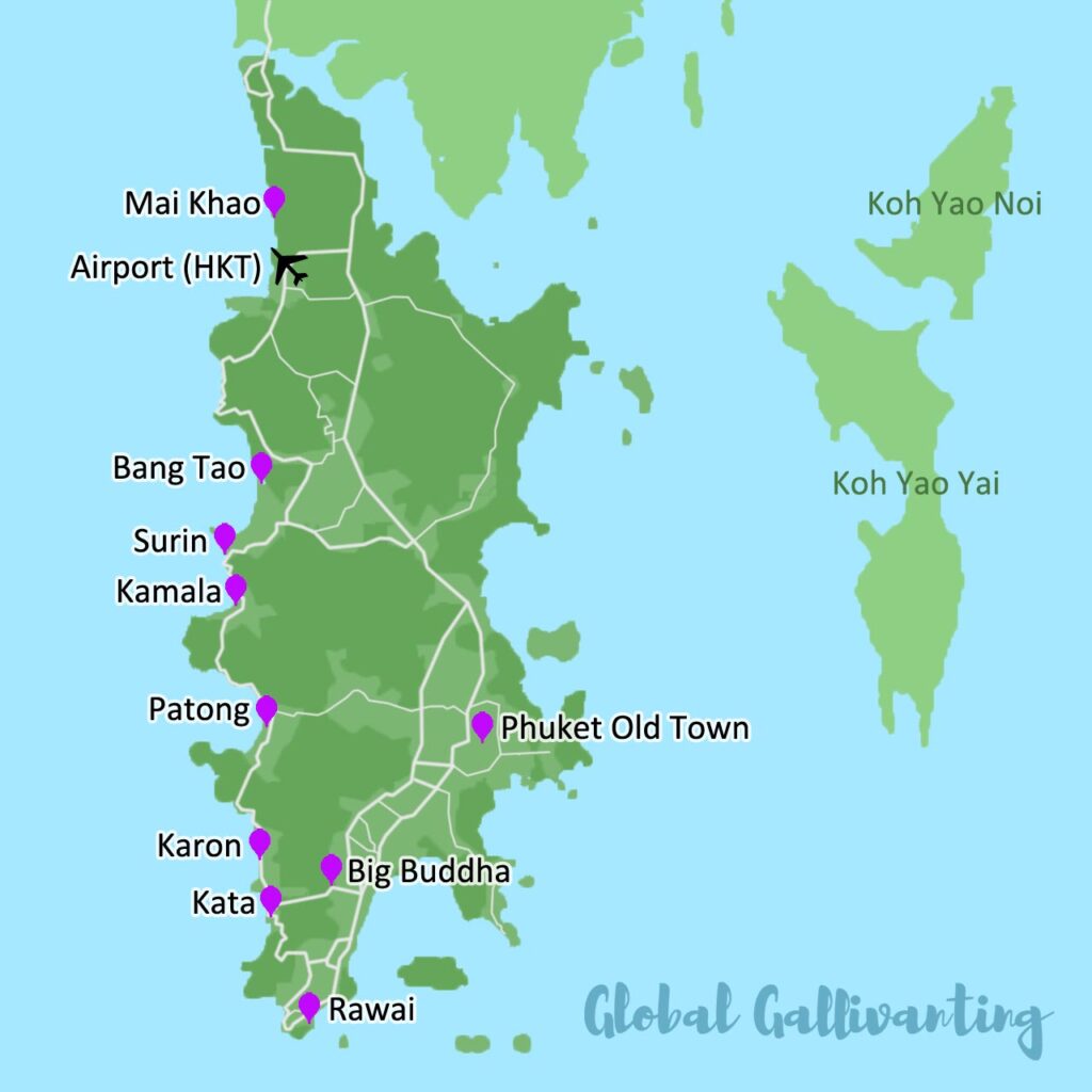 Map of Phuket