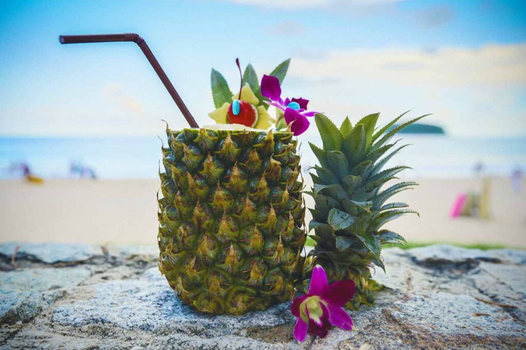 Tropical pineapple cocktail