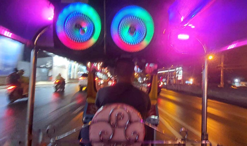 Tuk Tuk ride in Bangkok, Thailand
