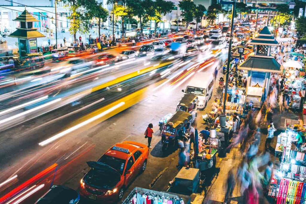 bangkok streets at night