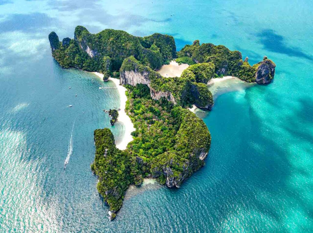 aerial photo of hong island krabi