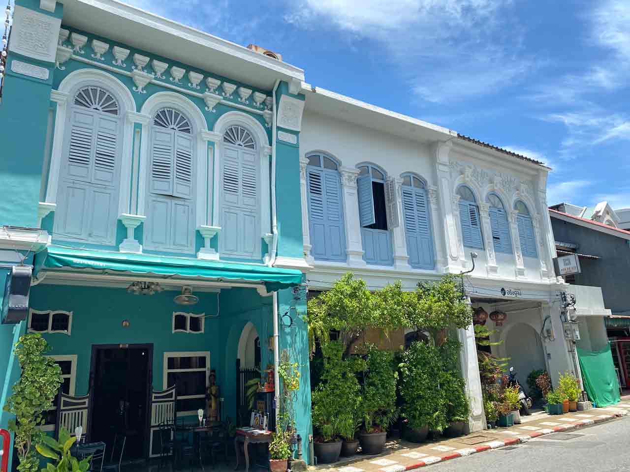 old colourful buildings in phuket town