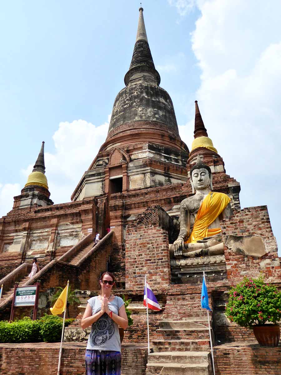 anna at ayutthaya on a day trip from Bangkok