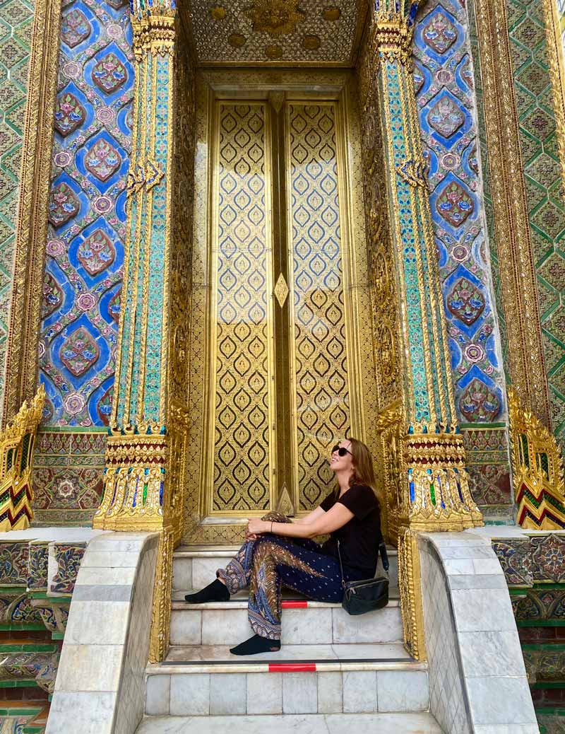 anna at the temple of the emerald buddha bangkok