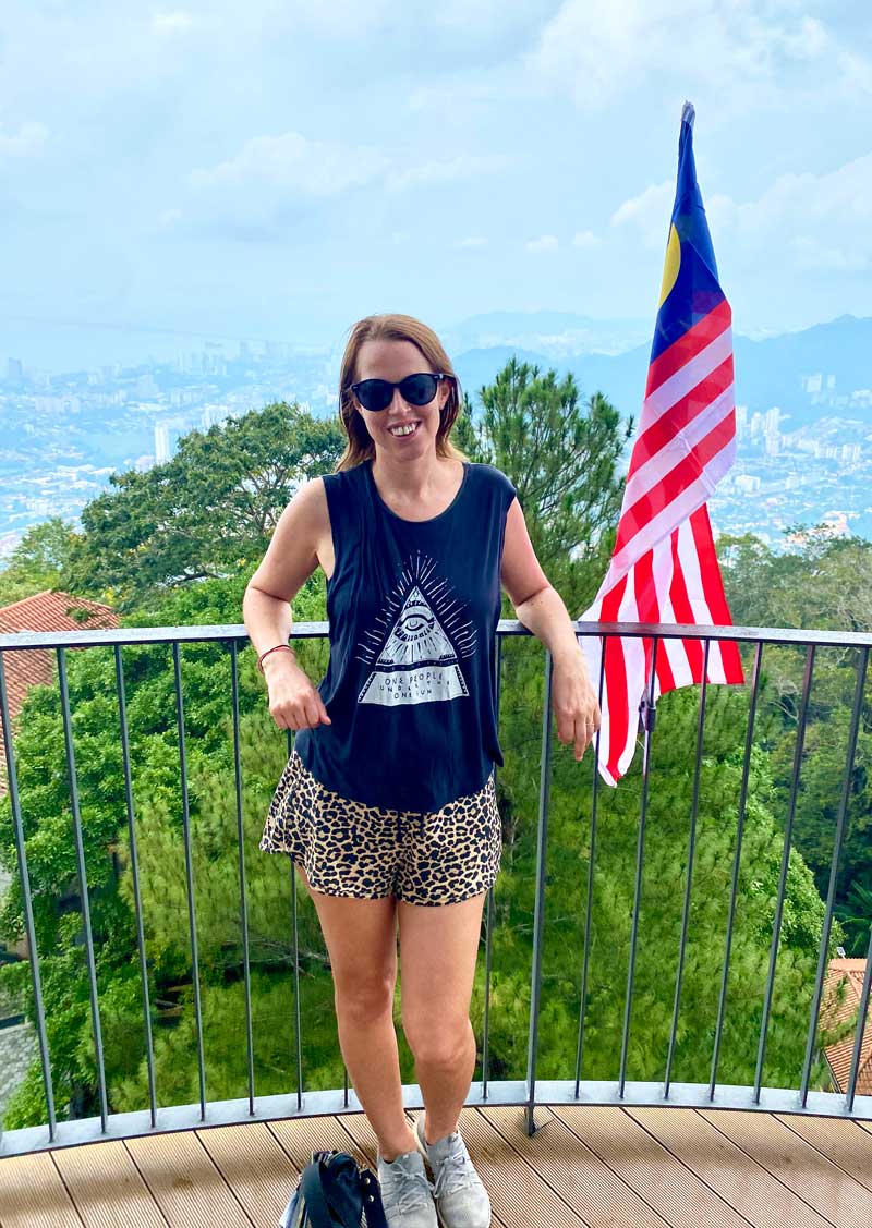 anna at the top of penang hill malaysia