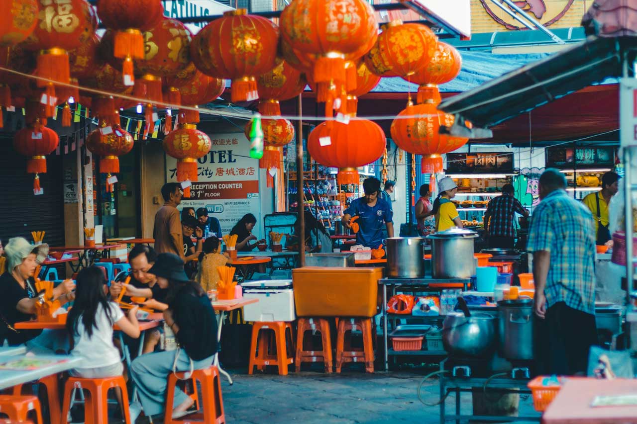 street food in chinatown kuala lumpur malaysia
