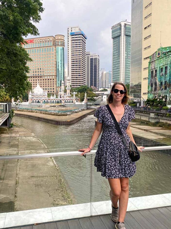 river of life and mini mosque in Kuala Lumpur, Malaysia
