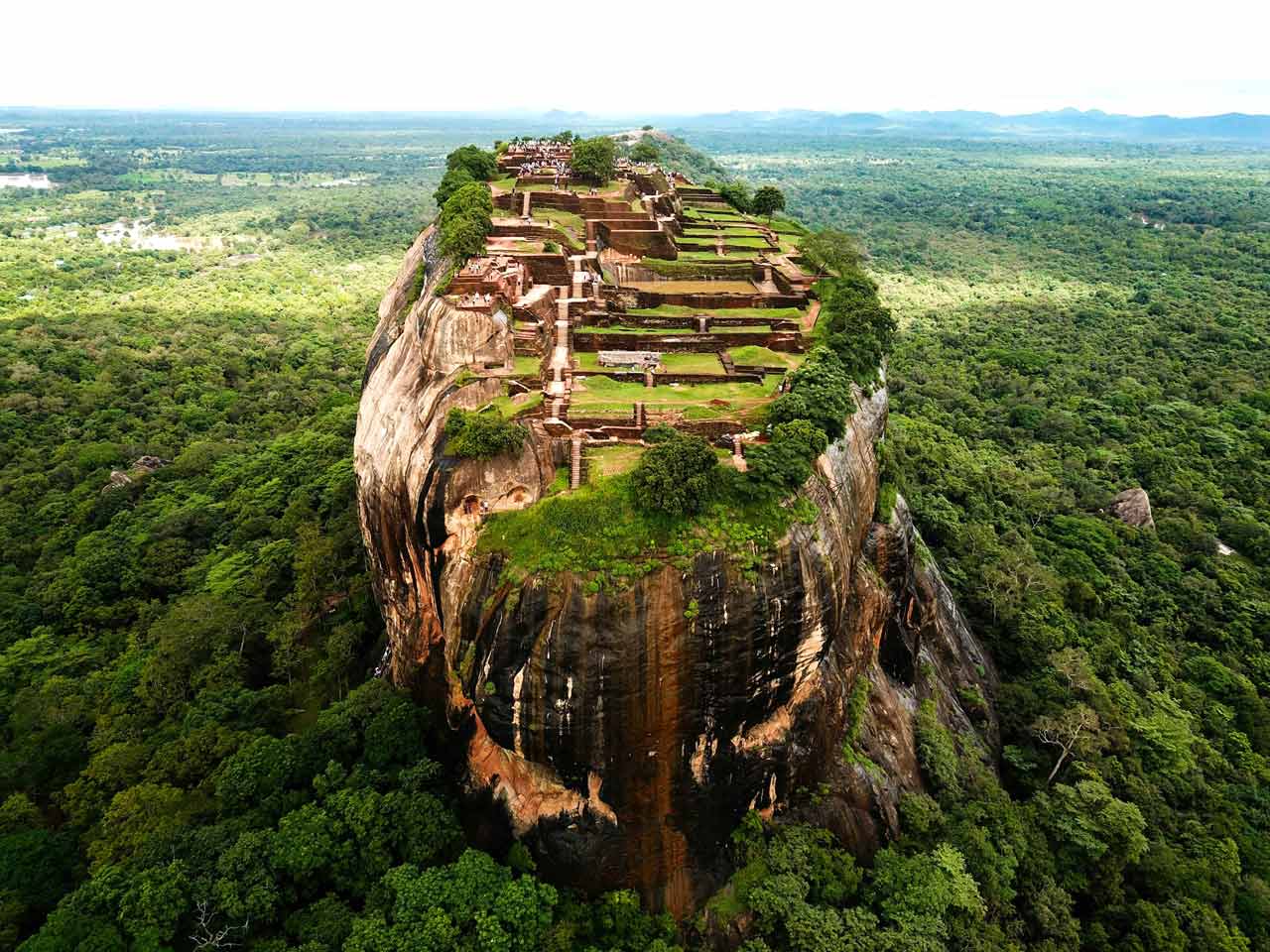 sigiriya rock ariel view