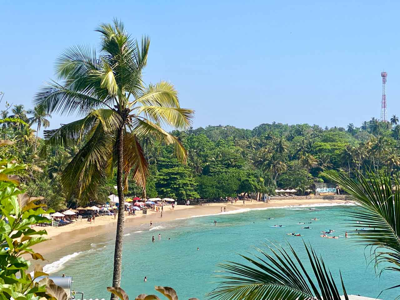 view over hiriketiya beach 