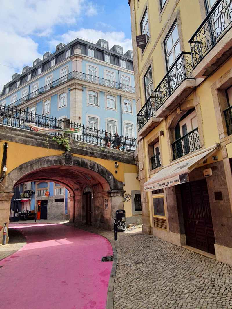 The Pink Street (Rua Nova do Carvalho) in Lisbon