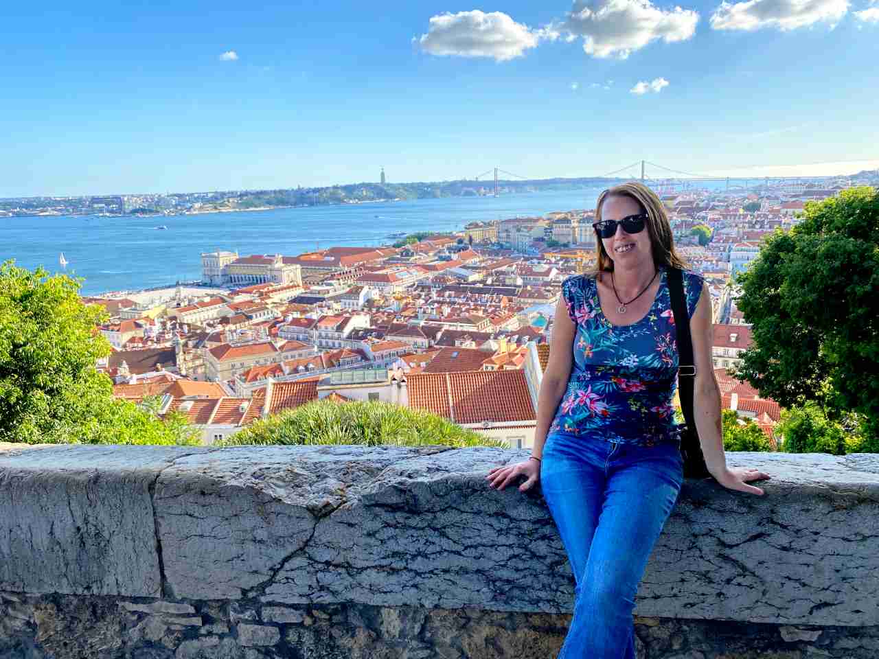 anna at Lisbon castle viewpoint