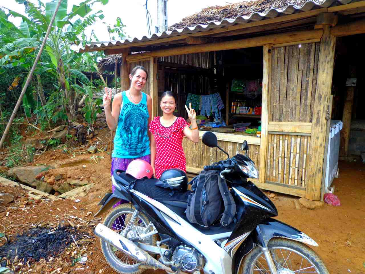 Saying goodbye very grateful to our hosts