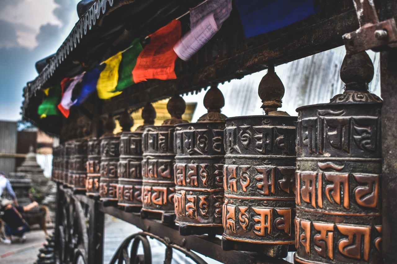 nepal prayer wheels