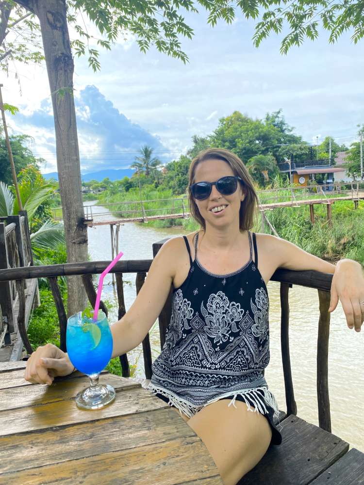 me at pai riverside cafe