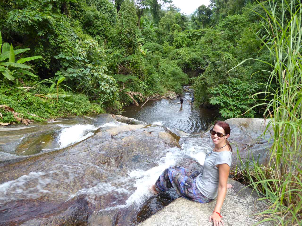 me at waterfall in pai
