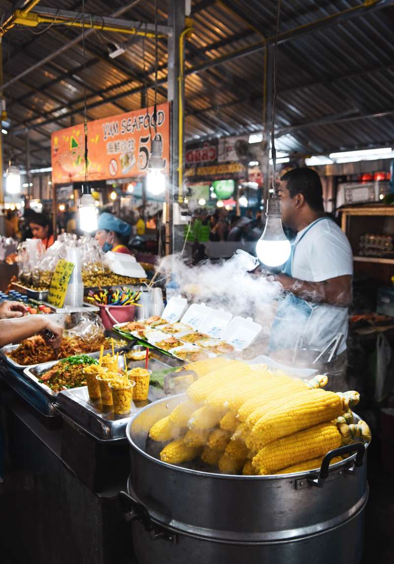 Street food market phuket thailand
