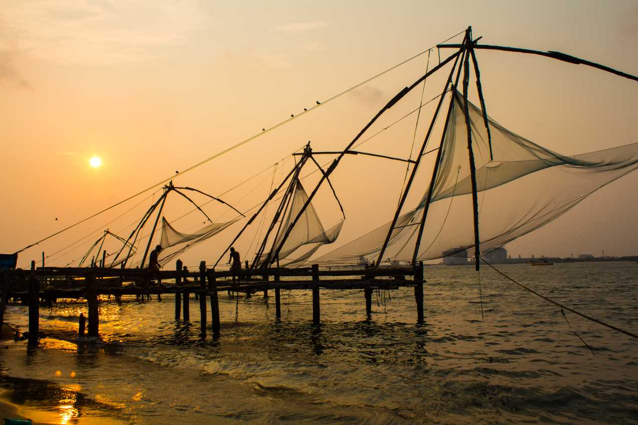 kochi fishing nets sunset OP